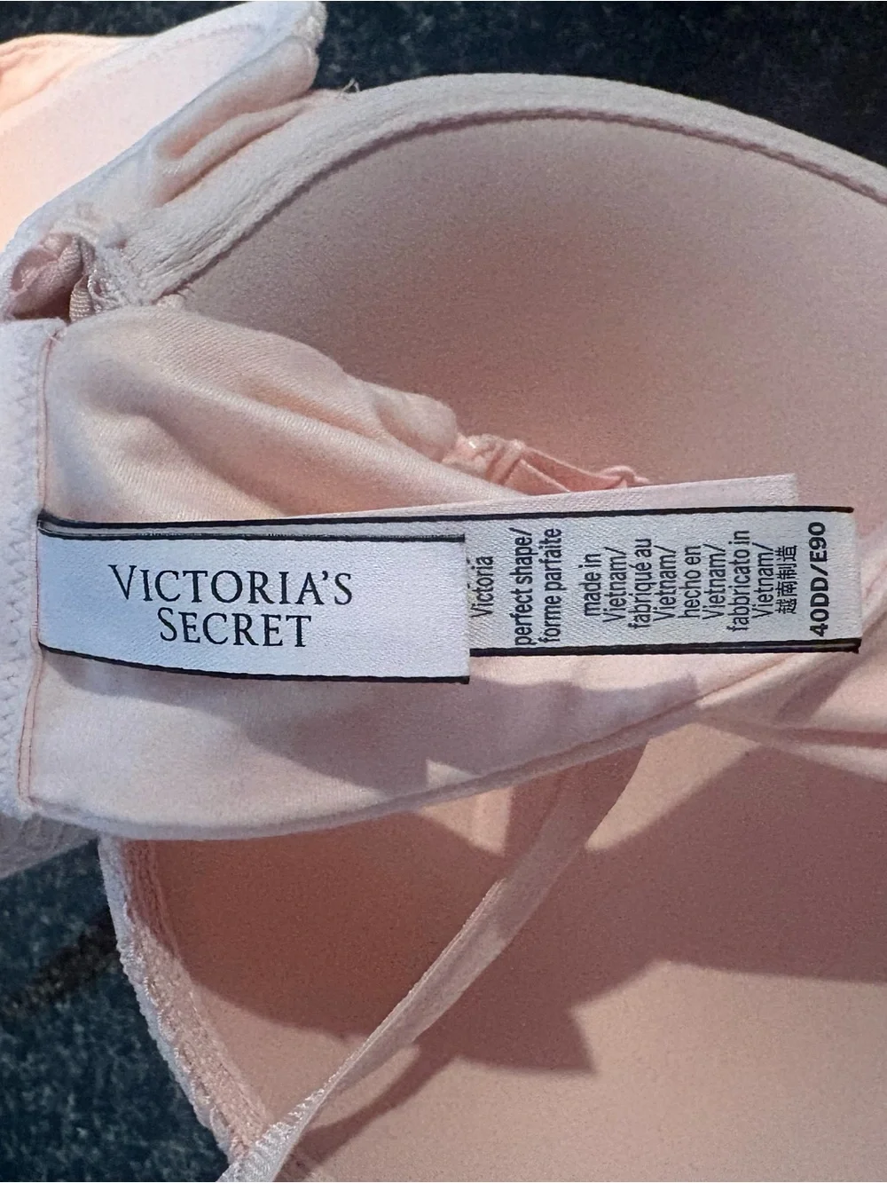 Victoria's Secret Peach/Pink Lace Bikini Panty & Bra Set